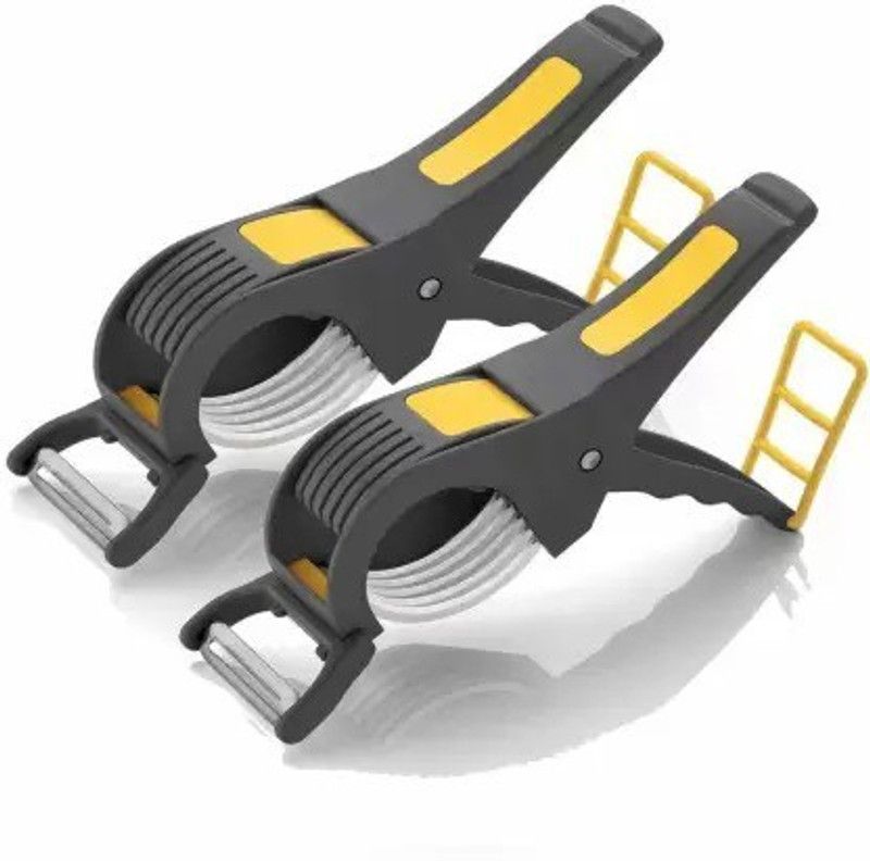 2 IN 1Plastic Vegetable Cutter with Peeler, Set of 2 Vegetable & Fruit Chopper Vegetable & Fruit Slicer  (1)