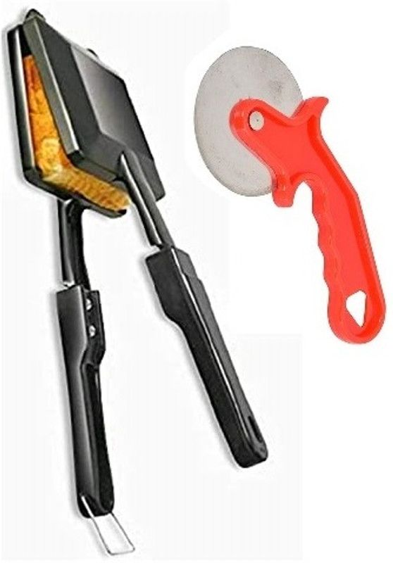 Nbird Aluminium Gas Sandwich Toaster and Steel Red Pizza Cutter Kitchen Tool Set  (Black, Slicer)