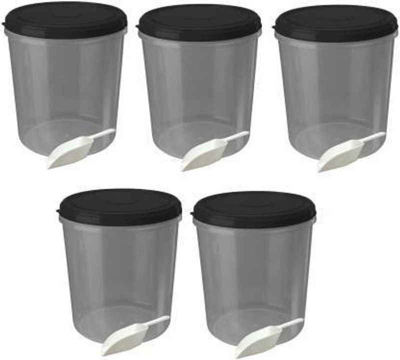 YASHODEEP PLASTIC Plastic Utility Container - 10000 ml  (Pack of 5, Black)