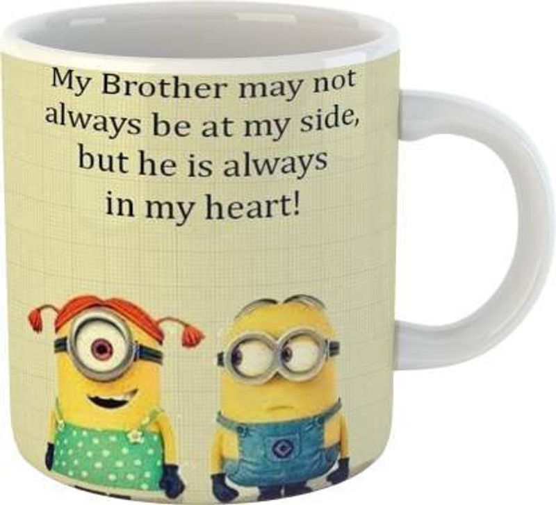 UT Creation Soccer Sister Rakhi Printed Raksha bandhan Ceramic Coffee Ceramic Coffee Mug  (350 ml)