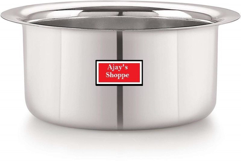 Ajay's Shoppe Premium Quality Steel Flat Bottom Patila 2 Ltr 2 L capacity 22.8 cm diameter  (Stainless Steel)