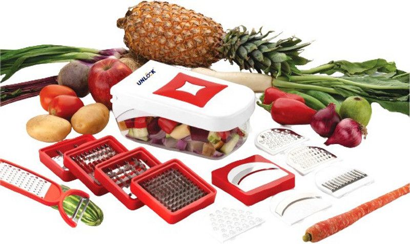 unlock Vegetable & Fruit Grater & Slicer  (12 in 1)