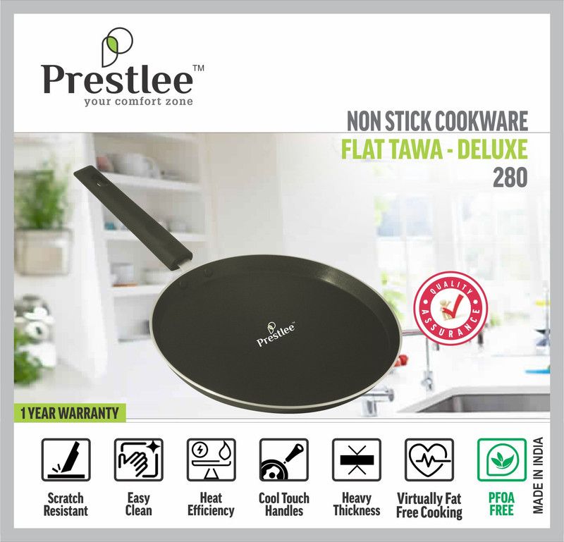 Sabari Prestlee PNFT-0005 Non-Stick Cookware/Dosa Tawa/Flat Tawa/Tawa Pan/Non Stick Pan Tawa 28 cm diameter  (Aluminium, Non-stick)