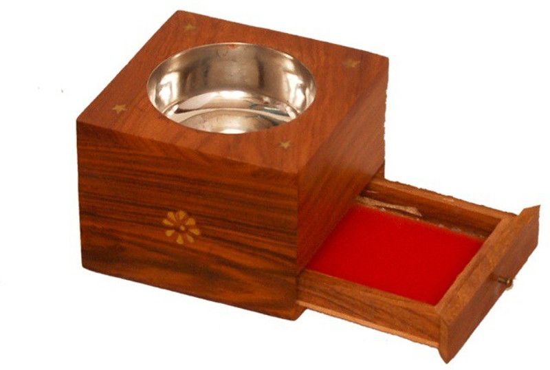 FABULO DRAWER ASHTRAY Brown Wood Ashtray  (Pack of 1)
