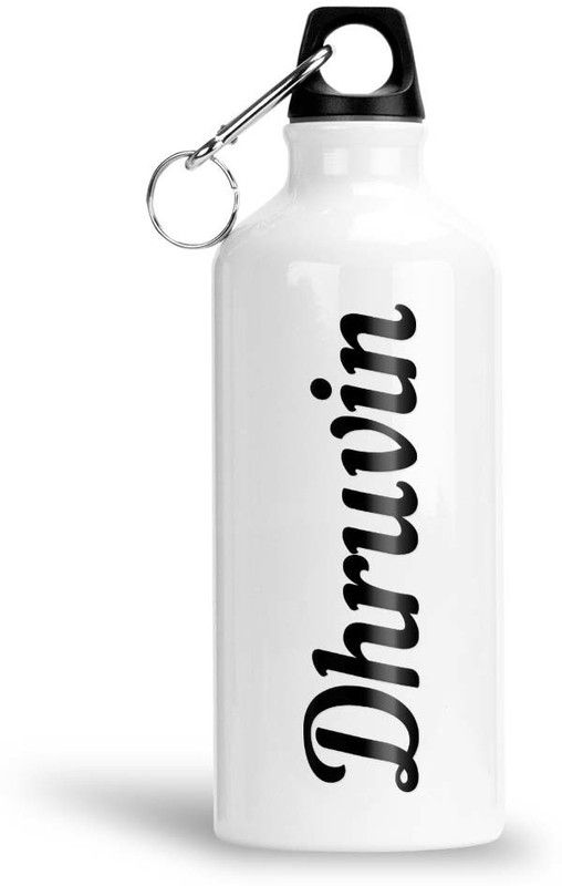 Furnish Fantasy Aluminium Water Bottle 750ml-Best Gift for Happy Birthday, Return Gift, Dhruvin 750 ml Bottle  (Pack of 1, White, Aluminium)