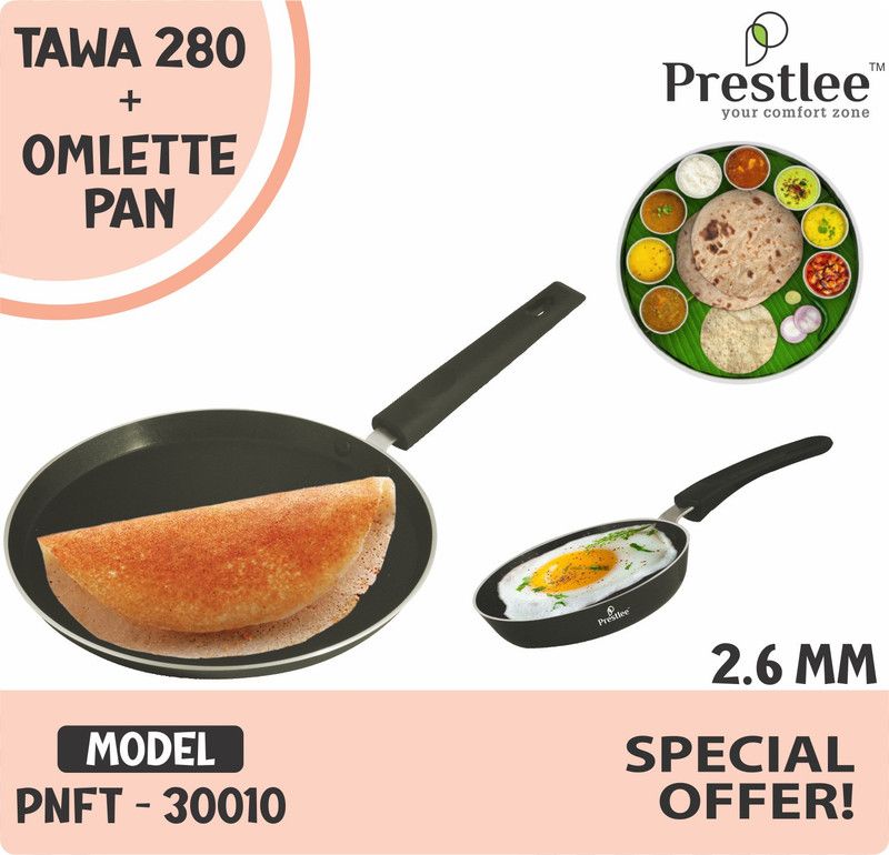 Sabari Prestlee PNFT-30010 Non-Stick Coated Cookware Set/Non Stick Pan/Non Stick Set Tawa 28 cm diameter  (Aluminium, Non-stick)