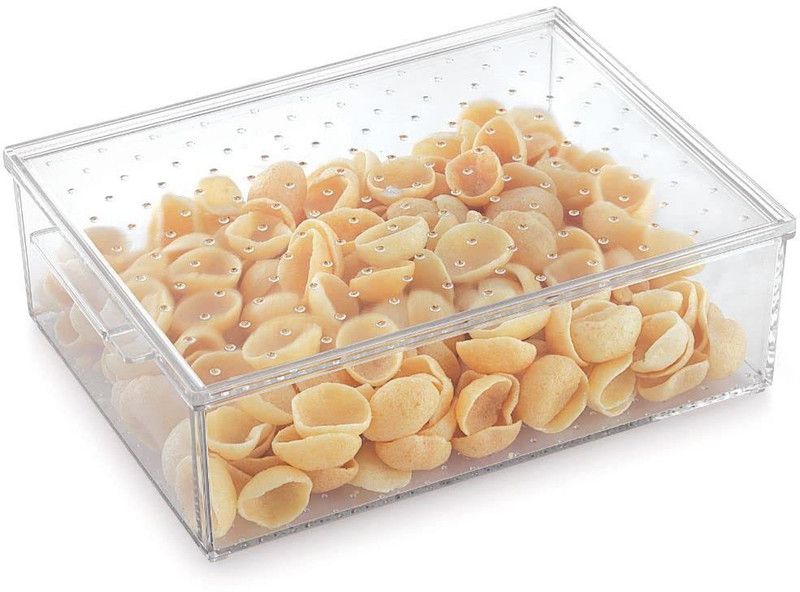 Lishonn Stackable Acrylic Fridge Organizer Storage Bins With Lid | 01 Pcs - 2.5 L Plastic Fridge Container  (Clear)