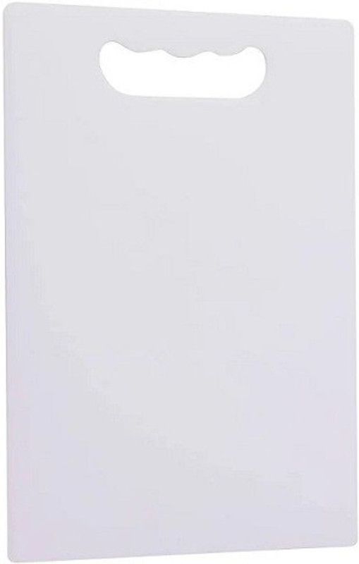 Shree Enterprise Vegetable & Fruits Medium Chopping Board Plastic Chopping Board Plastic Plastic Cutting Board  (White Pack of 1 Dishwasher Safe)