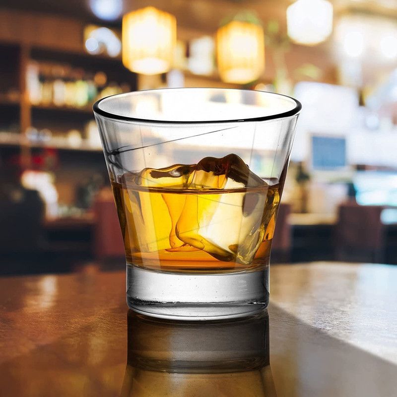 Flipkart SmartBuy (Pack of 6) Lido Whiskey Glass Set Whisky Glass  (240 ml, Glass, Clear)