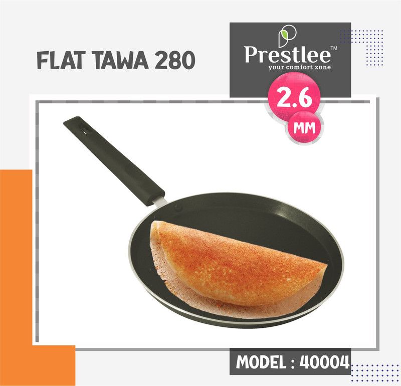 Sabari Prestlee PNFT-40004 Non-Stick Coated Cookware Set/Fry Pan Tawa/Tawa Roti Pan Tawa 28 cm diameter  (Aluminium, Non-stick)