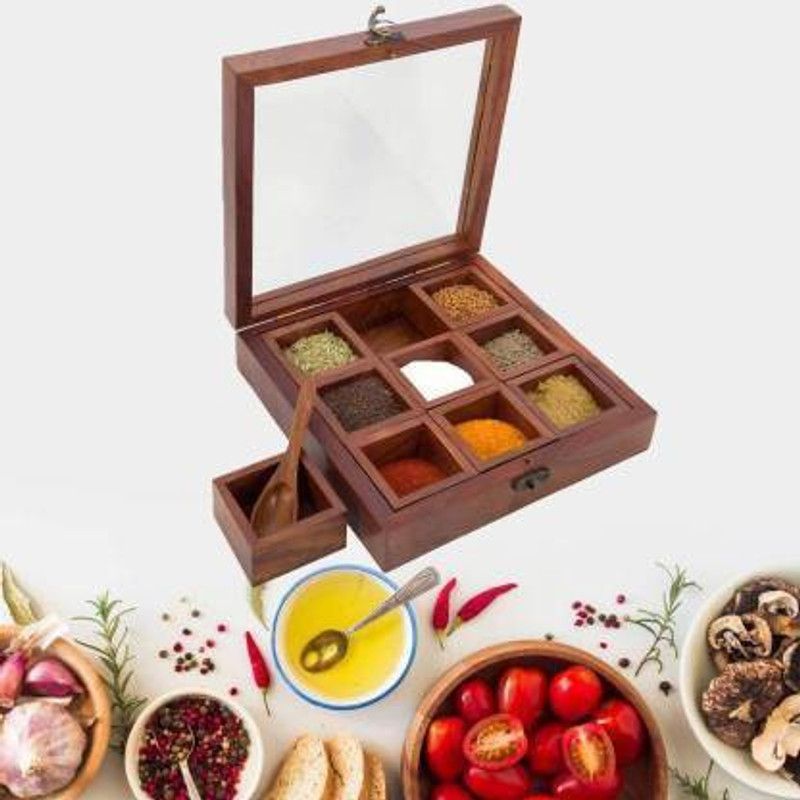 AN Craft 1 Piece Spice Set  (Wooden, Brown)