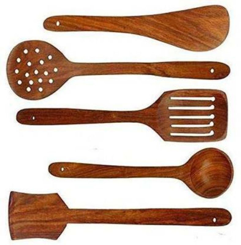 NATIONALDECOR na47 Kitchen Tool Set  (Brown, Cooking Spoon)