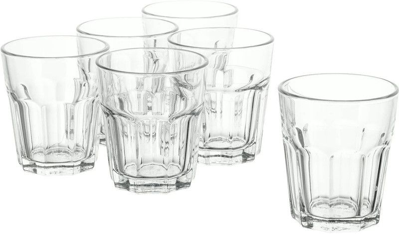 IKEA (Pack of 6) 70288239 Glass Set Water/Juice Glass  (270 ml, Glass, Clear)