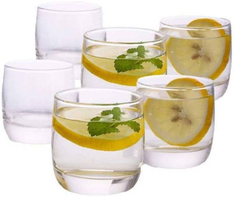 GLAMOROUS (Pack of 6) lp146 Glass Set Water/Juice Glass  (200 ml, Glass, Clear)