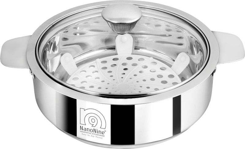 NanoNine Roti Saver Stainless Steel Chapati Pot with Handle,Small,1.25L Serve Casserole  (1250 ml)