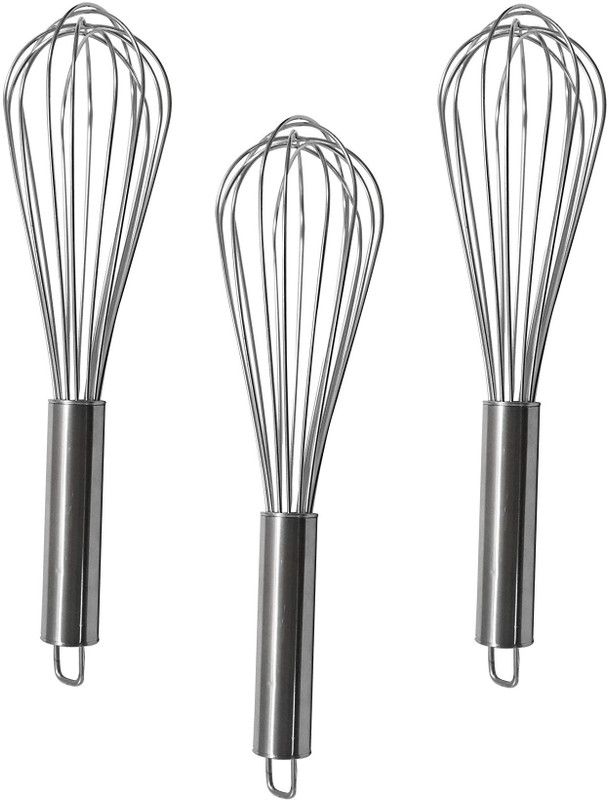 Kitchen4U Steel Balloon Whisk  (Pack of 3)