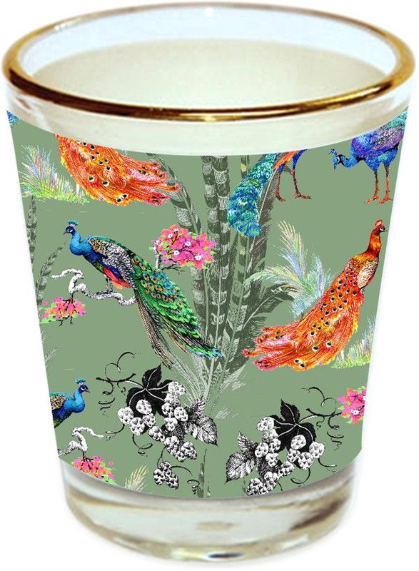 Sri Sai Shopping shot glass multicolor floral design 40ml (style-10074) Glass Shot Glass  (40 ml, Glass, Multicolor)