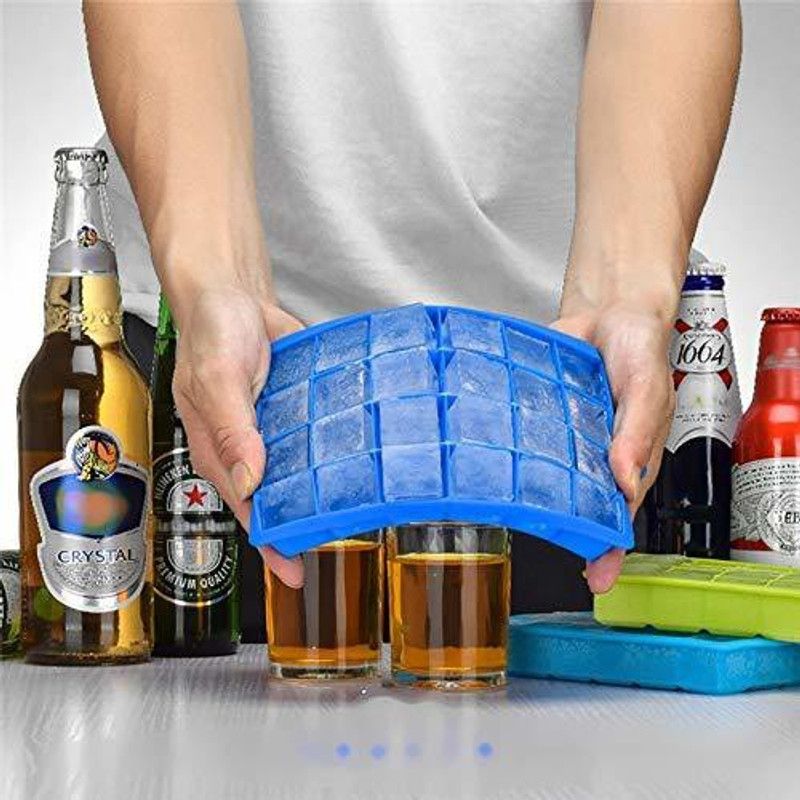 QXORE Blue Silicone Ice Cube Tray  (Pack of1)