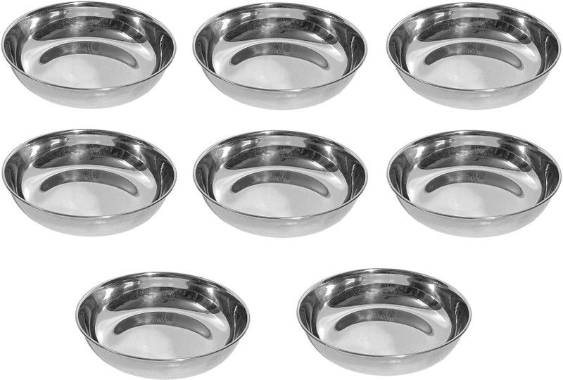 A & H ENTERPRISES Stainless Steel Solid Dessert Bowl Katori Set for Dining ( Pack of 8 ) Stainless Steel Dessert Bowl  (Steel, Pack of 8)