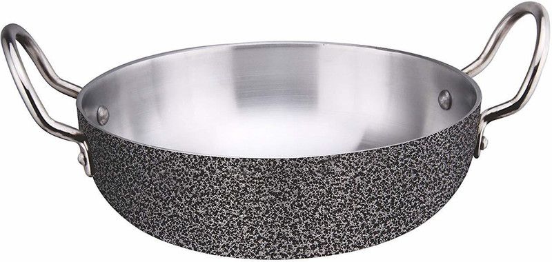 LooksGood Heavy Quality Deluxe kadhai with induction base Kadhai 21 cm diameter 3.01 L capacity  (Aluminium, Induction Bottom)