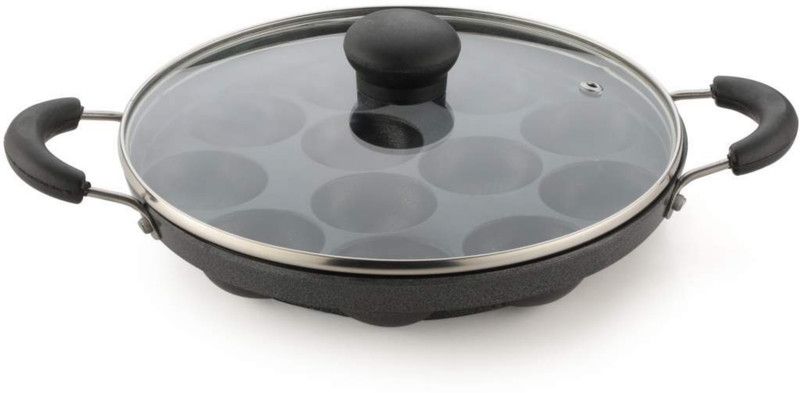 Sunmate Big Appam Patra dlx Paniarakkal with Lid 0 L capacity 24 cm diameter  (Aluminium, Non-stick)