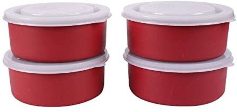 Polypropylene Pasta Bowl  (Red, Pack of 4)
