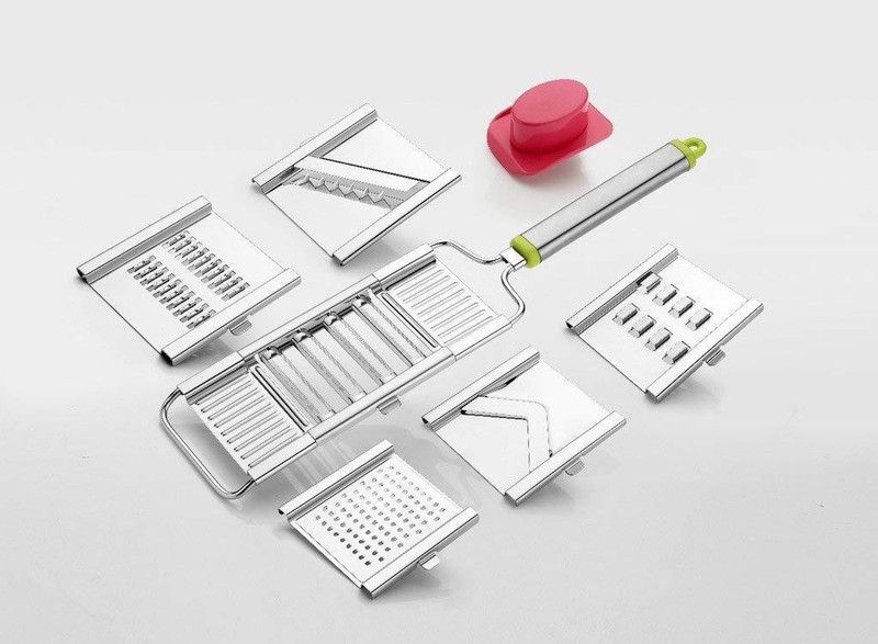 Multipurpose 6 in 1 Stainless Steel Grater and Slicer Vegetable & Fruit Grater & Slicer  (1 Vegetable Slicer)