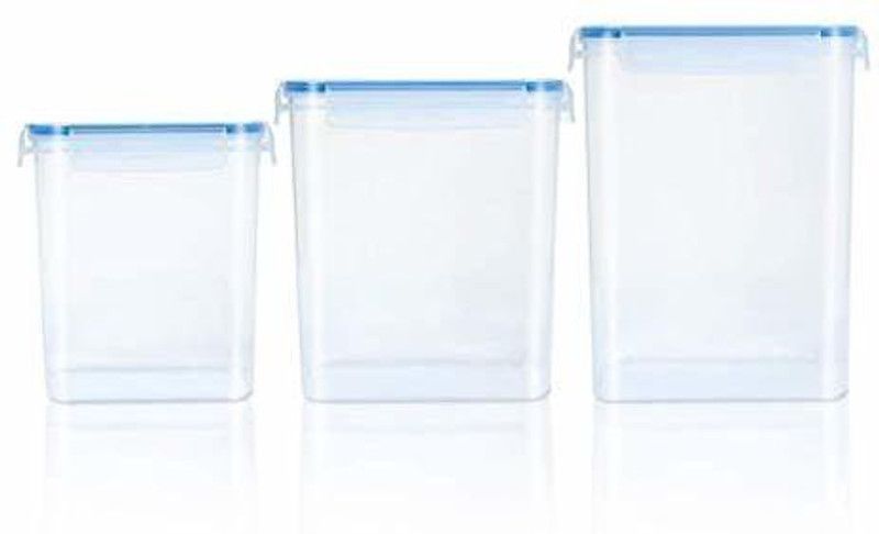 Nyalkaran - 2500 ml, 1500 ml, 1000 ml Plastic Grocery Container  (Pack of 3, Clear)