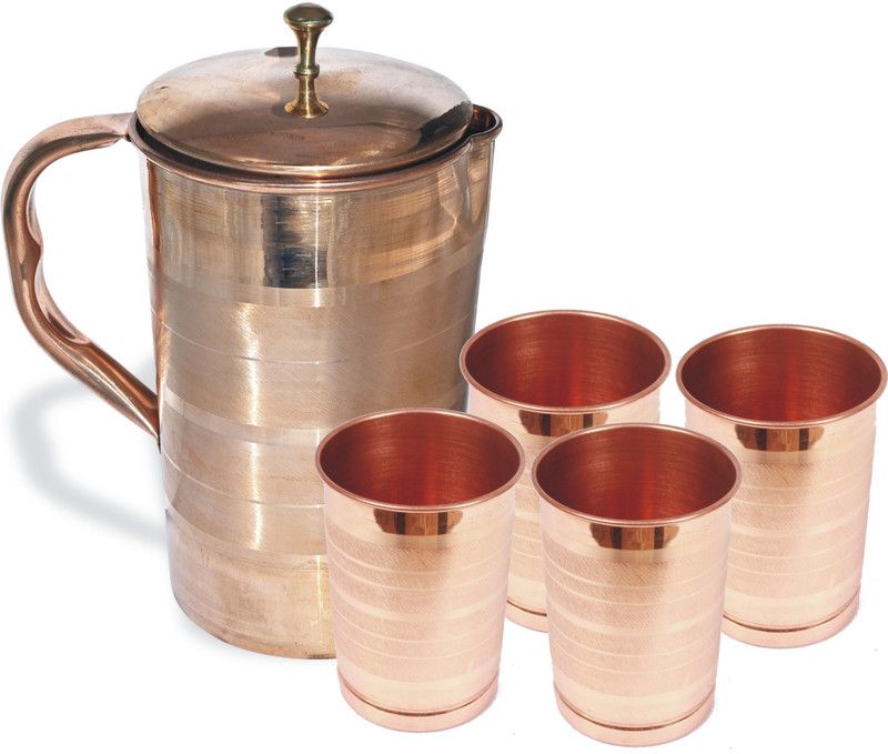 Veda Home & Lifestyle SJST103 Jug Glass Set  (Copper)