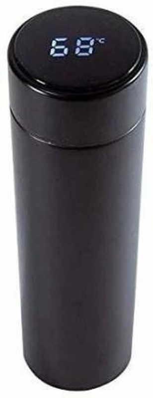 Devenda LED Indicator Display Hot & Cool Double Wall Temperature Water Bottle TA780 500 ml Bottle  (Pack of 1, Black, Aluminium, Steel)