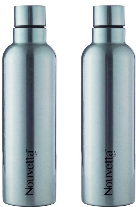 Nouvetta Sicily Blue 750 mL Stainless Steel Water Bottle set of 2 750 ml Bottle  (Pack of 2, Blue, Steel)