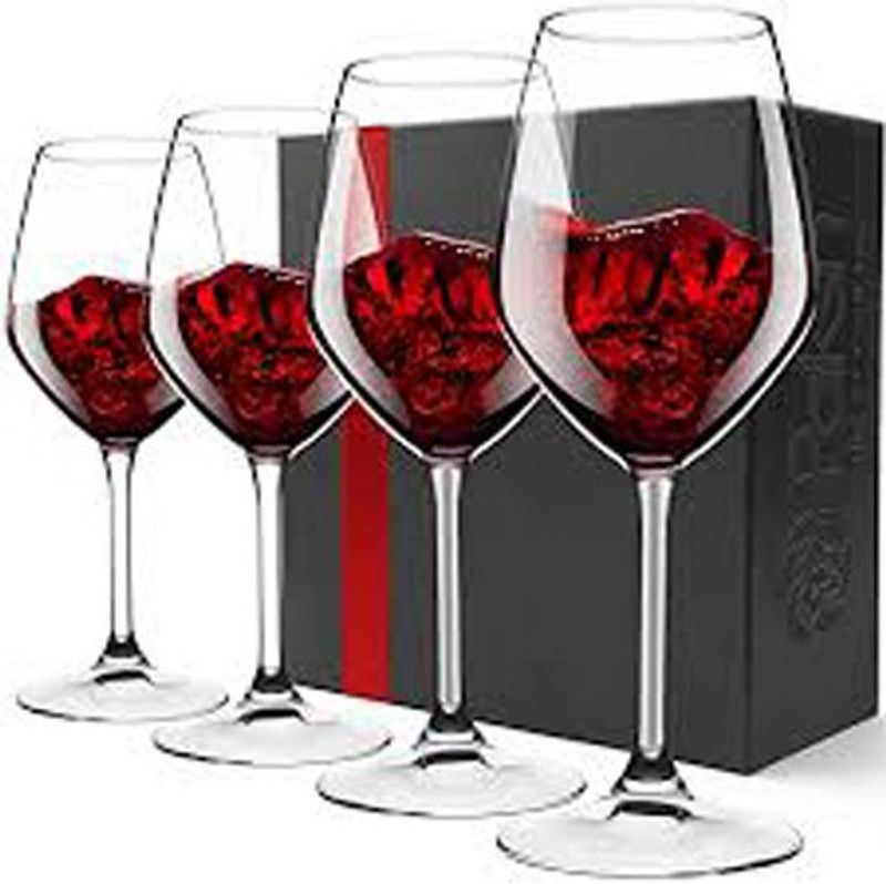 MRIYANGNI (Pack of 6) TROL57 Glass Set Wine Glass  (250 ml, Glass, Clear)