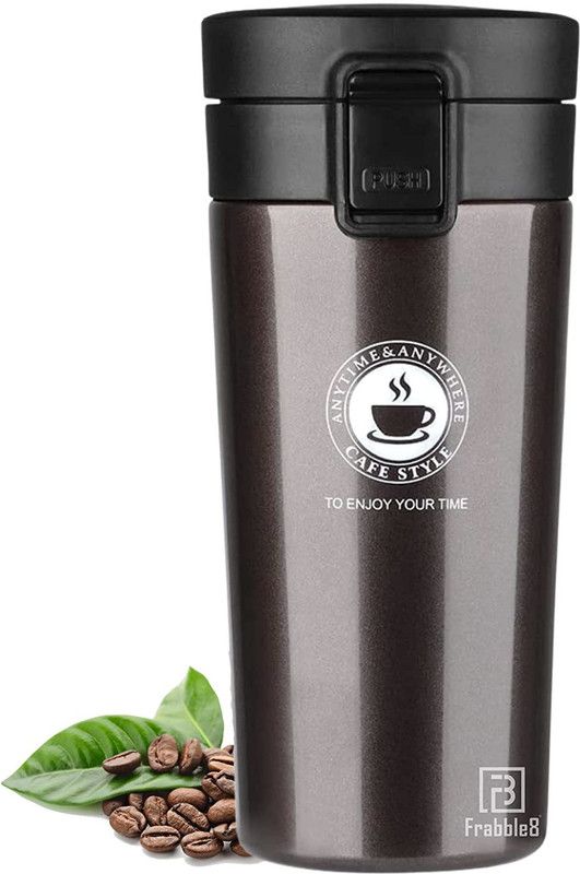 SMB ENTERPRISES Vacuum Insulated Stainless Steel Tea Coffee Mug 299 ml Flask  (Pack of 1, Black, Steel)