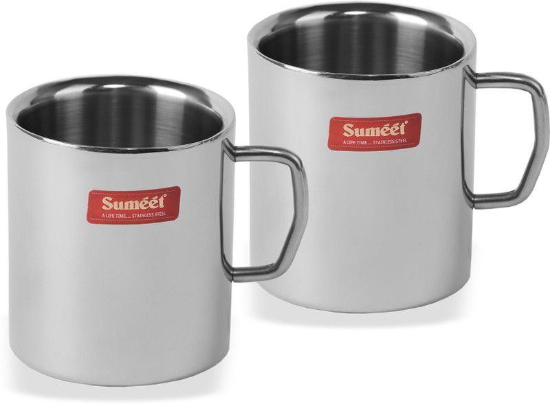 Sumeet MUGBIG2 Stainless Steel Coffee Mug  (300 ml, Pack of 2)