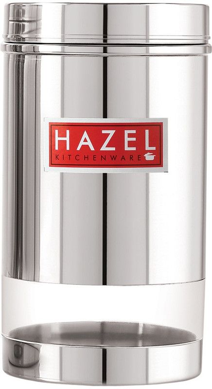 HAZEL Steel Grocery Container - 1200 ml  (Silver)