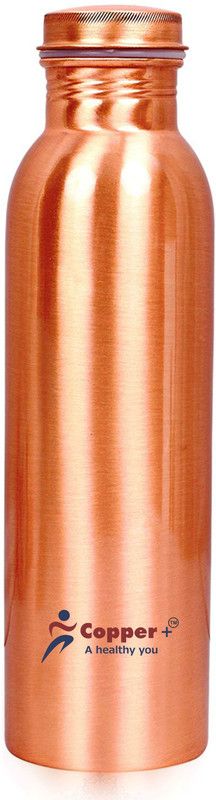 Copper + 100% pure copper bottle 950 ml Bottle  (Pack of 1, Copper, Copper)