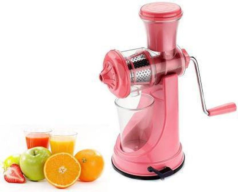 BUYERSMART Plastic Hand Juicer Plastic Hand Juicer Fruit and Vegetable Juicer with Steel Handle and Waste Collector with Vaccum Locking System Hand Juicer, Fruit Juicer for All Fruits, Juice Maker Machine, Juicer Hand Machine  (Multicolor Pack of 1)