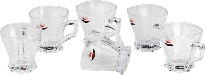 Somil (Pack of 6) Multipurpose Designer Look Transparant Glass Set Of Four No_SK74 Glass Set Water/Juice Glass  (330 ml, Glass, Clear)