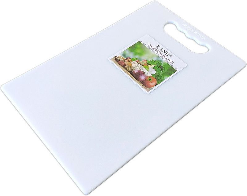 KANIJ Chopping board | Cutting Board For Vegetable Fruit bread cheese pizza Kitchen Chef Cooking Cutting Chopping Polypropylene Cutting Board  (White Pack of 1 Dishwasher Safe)