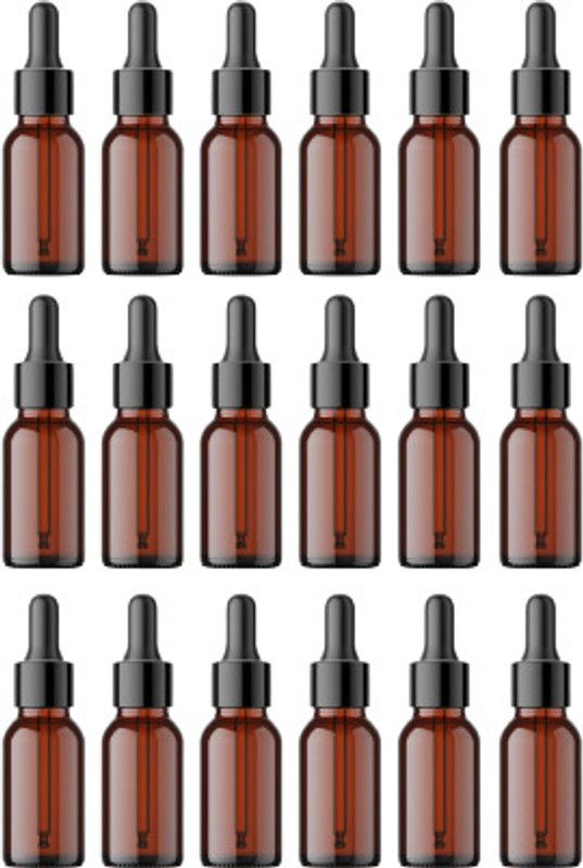 packcess Amber Glass Dropper Bottle for Essential Oil, DIY Beauty care with LeakProof 30 ml Bottle  (Pack of 18, Brown, Glass)
