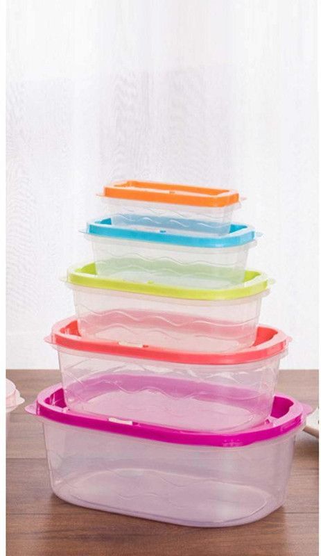 Ever Mall Plastic Fridge Container - 150 ml, 800 ml, 200 ml, 600 ml, 400 ml  (Multicolor)
