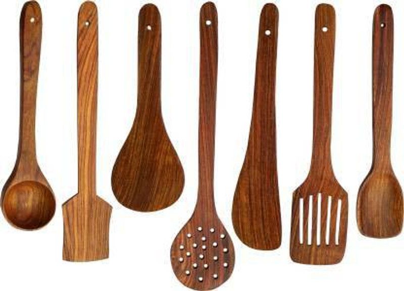 PURCHAZE24X7 PUR1162 Wooden Spatula  (Pack of 7)