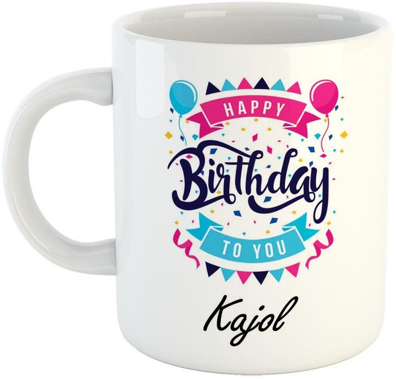 FABTODAY Best Gift for Birthday, Name - Kajol Ceramic Coffee Mug  (350 ml)