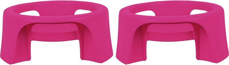 KUBER INDUSTRIES Plastic 2 Pieces Multipurpose Plant Pot Water Pot Gas Cylinder Stand Gas Cylinder Trolley  (Pink)