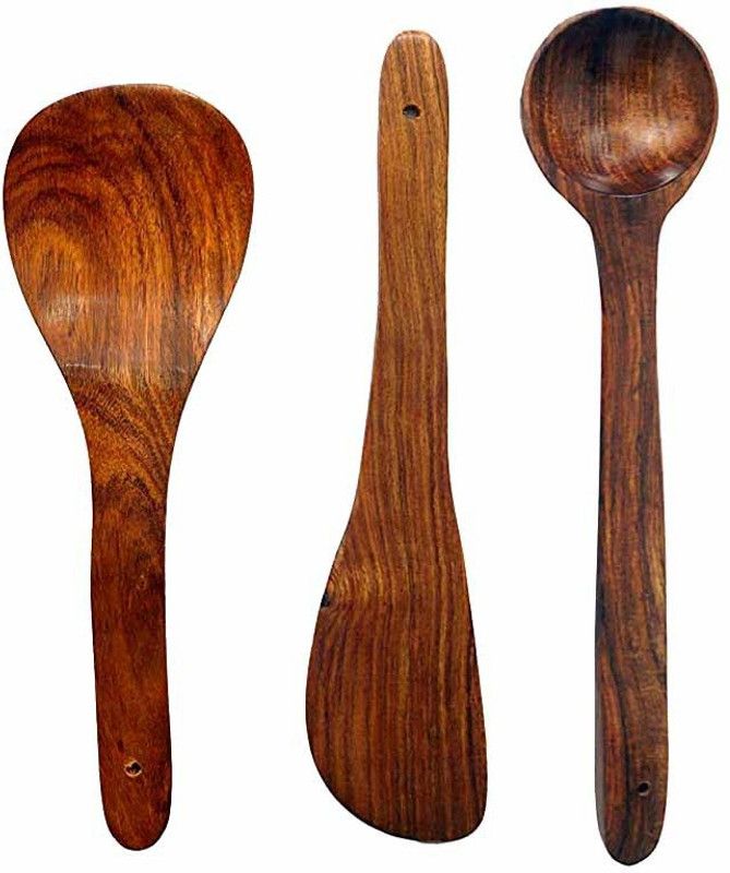 NABIL CREATION Wooden Spoon 3 Wooden Cutlery Set  (Pack of 3)