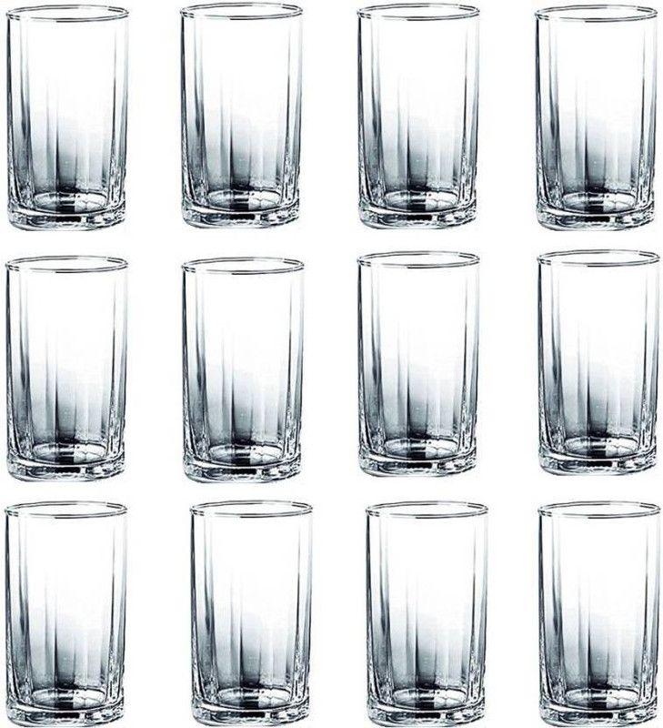 GLAMOROUS (Pack of 6) lp45 Glass Set Water/Juice Glass  (250 ml, Glass, Clear)