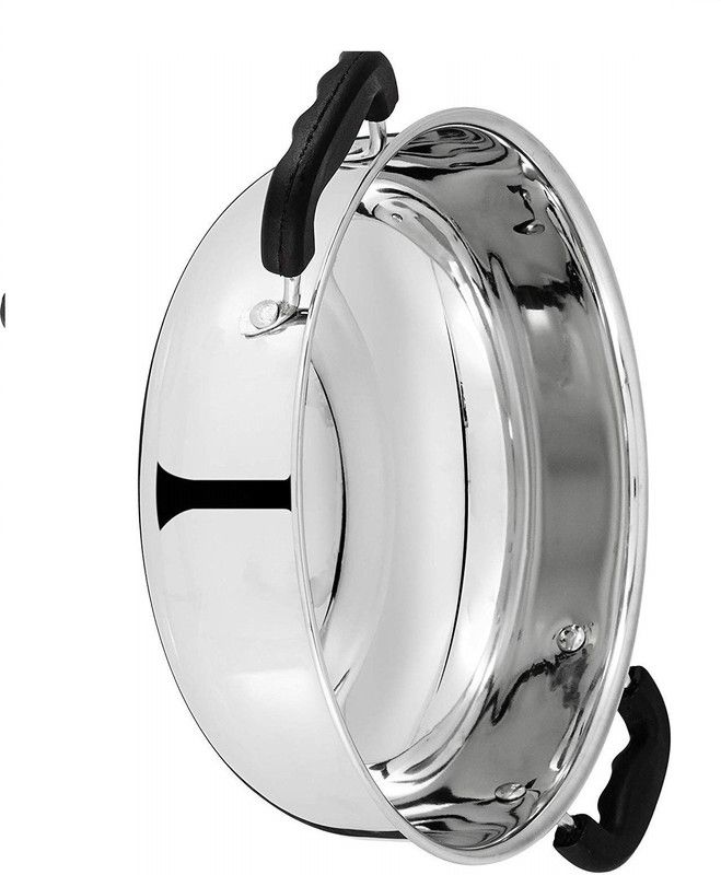 Kadhai 6 cm diameter with Lid 1.5 L capacity  (Stainless Steel, Non-stick, Induction Bottom)