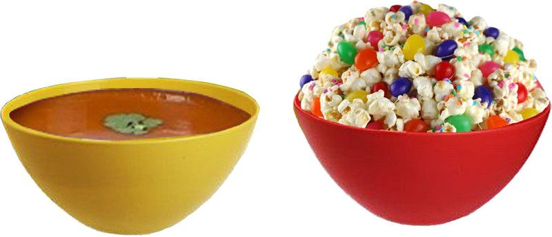 KUBER INDUSTRIES Plastic Salad Bowl Plastic 2 Pieces Mixing Bowl Set- 800 ML (Multi) -CTLTC11037  (Pack of 2, Multicolor)