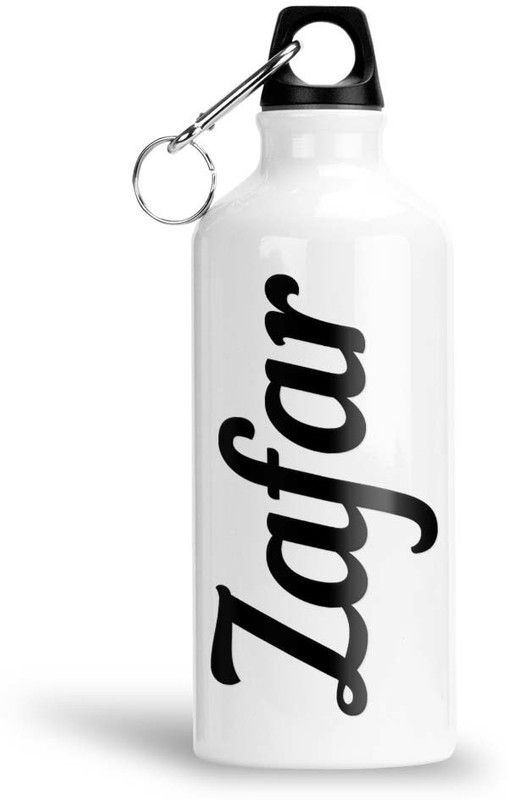 Furnish Fantasy Aluminium Water Bottle 750ml - Best Gift for Happy Birthday, Return Gift, Zafar 750 ml Bottle  (Pack of 1, White, Black, Aluminium)