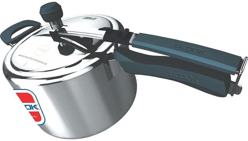 United CIBO with Soft Silicone Handles and Stainless Steel Lid, Aluminum Body Inner Lid Pressure Cooker 5 L Pressure Cooker  (Aluminium)